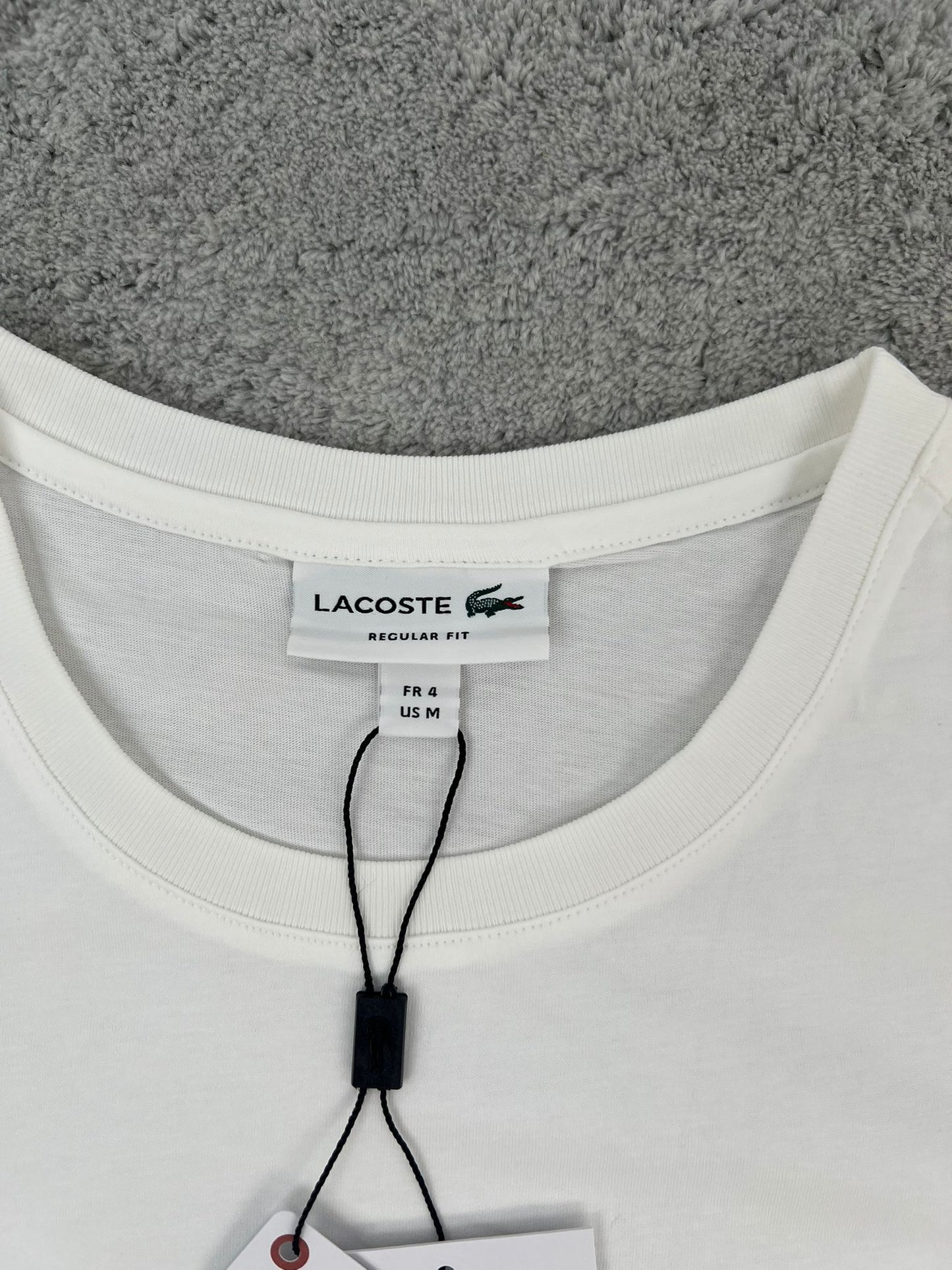 CAMISETA LACOSTE BLANCO LOGO VERDE