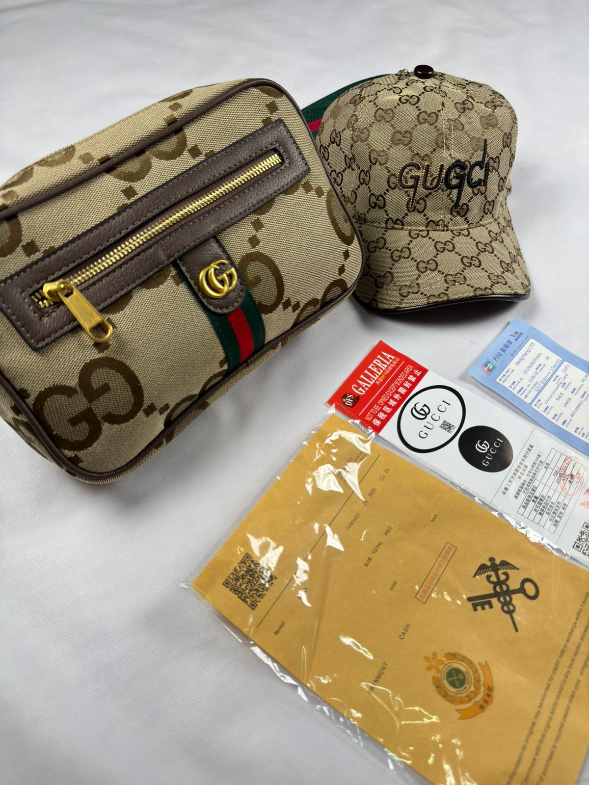 Pack Bolso de mano + gorra gucci