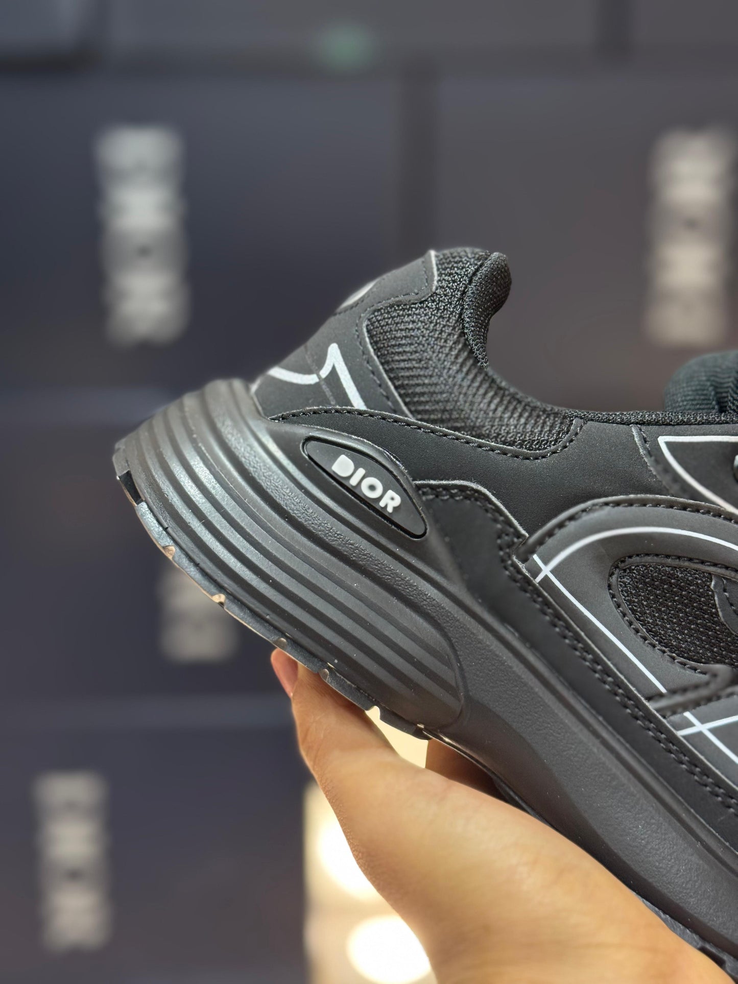 Dior b30 negras logo gris detalles blancos