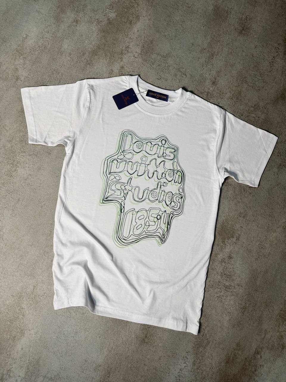 Camiseta LV blanco logo verde