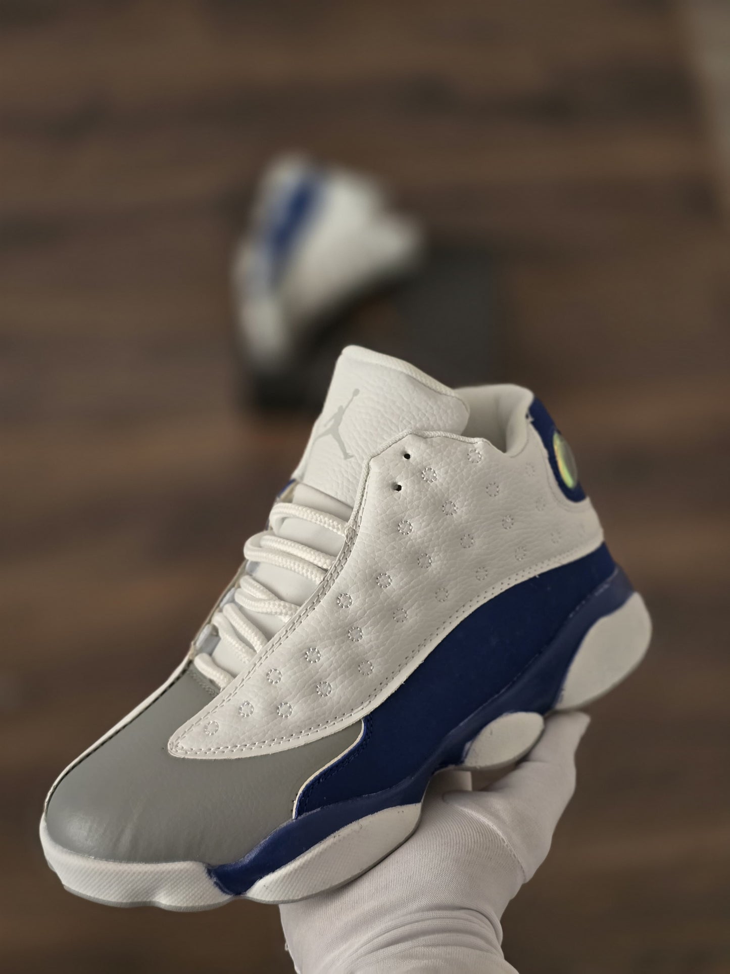 JORDAN 13 BLANCA AZUL GRIS