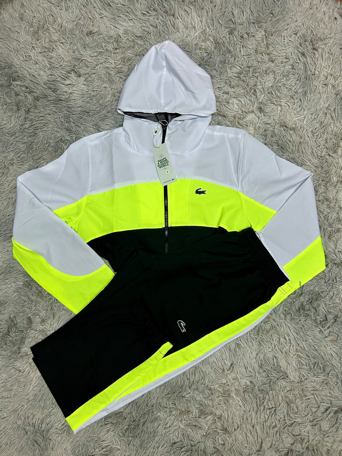 Chandal lacoste tricolor logo verde