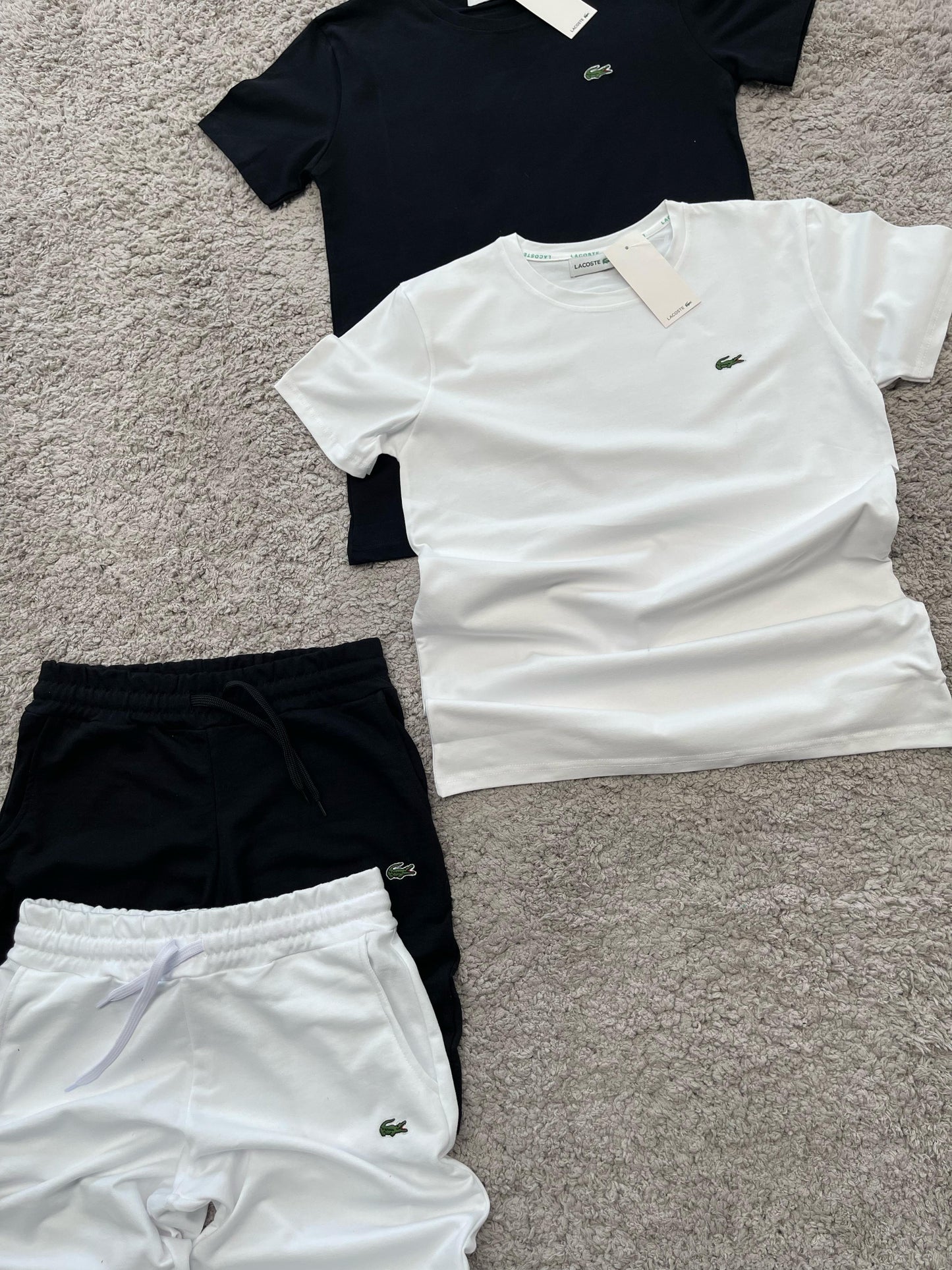 Conjunto pantalón corto LACOSTE blanco