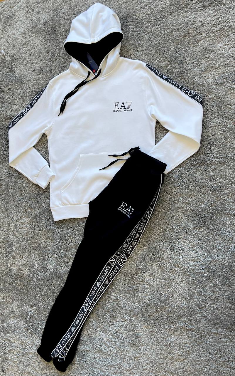 CHANDAL ARMANI Blanco tiras laterales logo negro