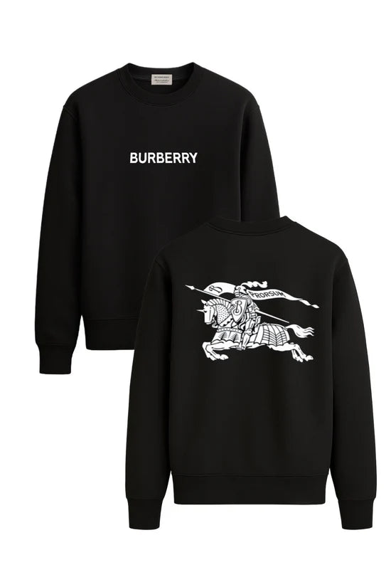 Sudadera BURBERRY negro logo caballo en espalda