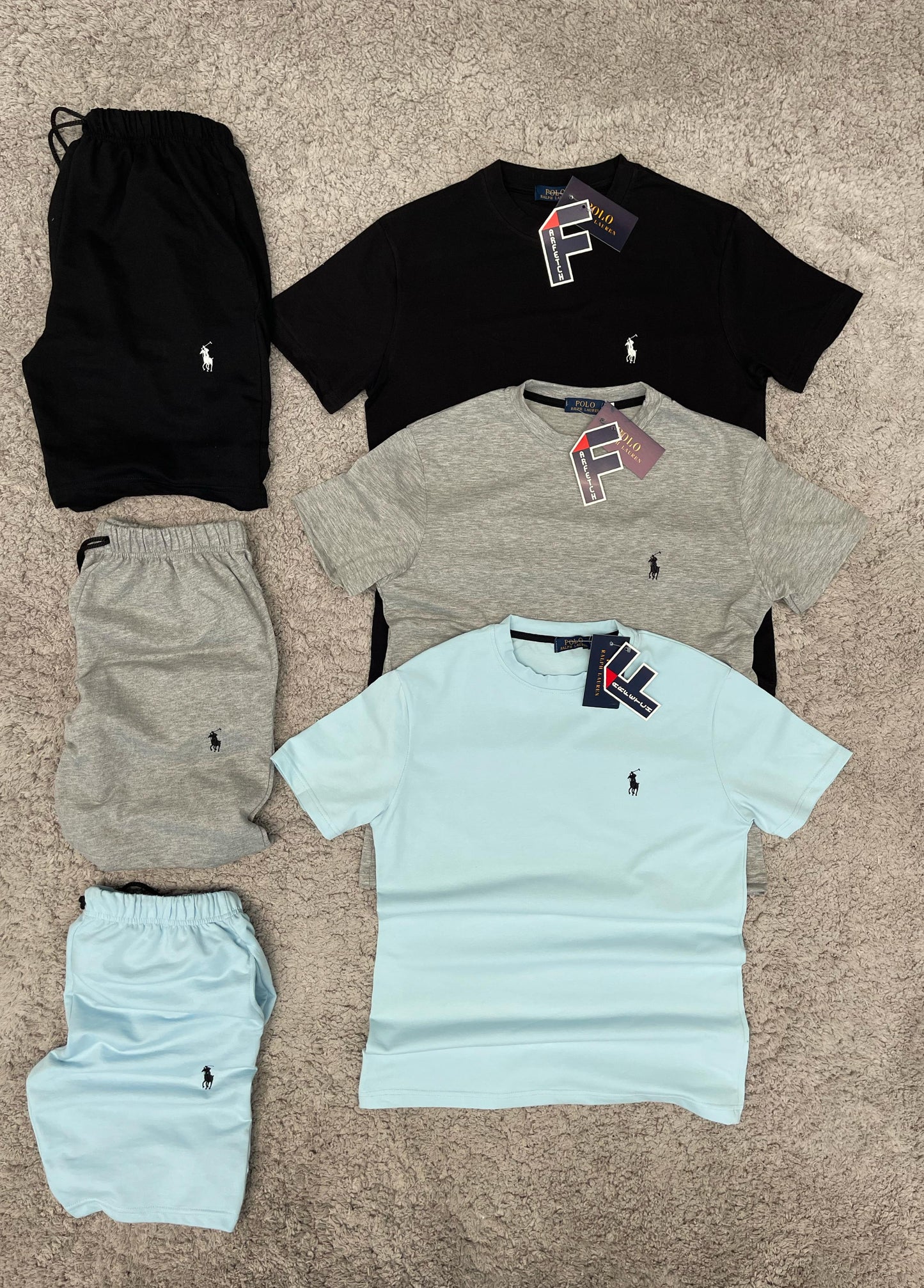 CONJUNTO Ralph Lauren negro logo blanco