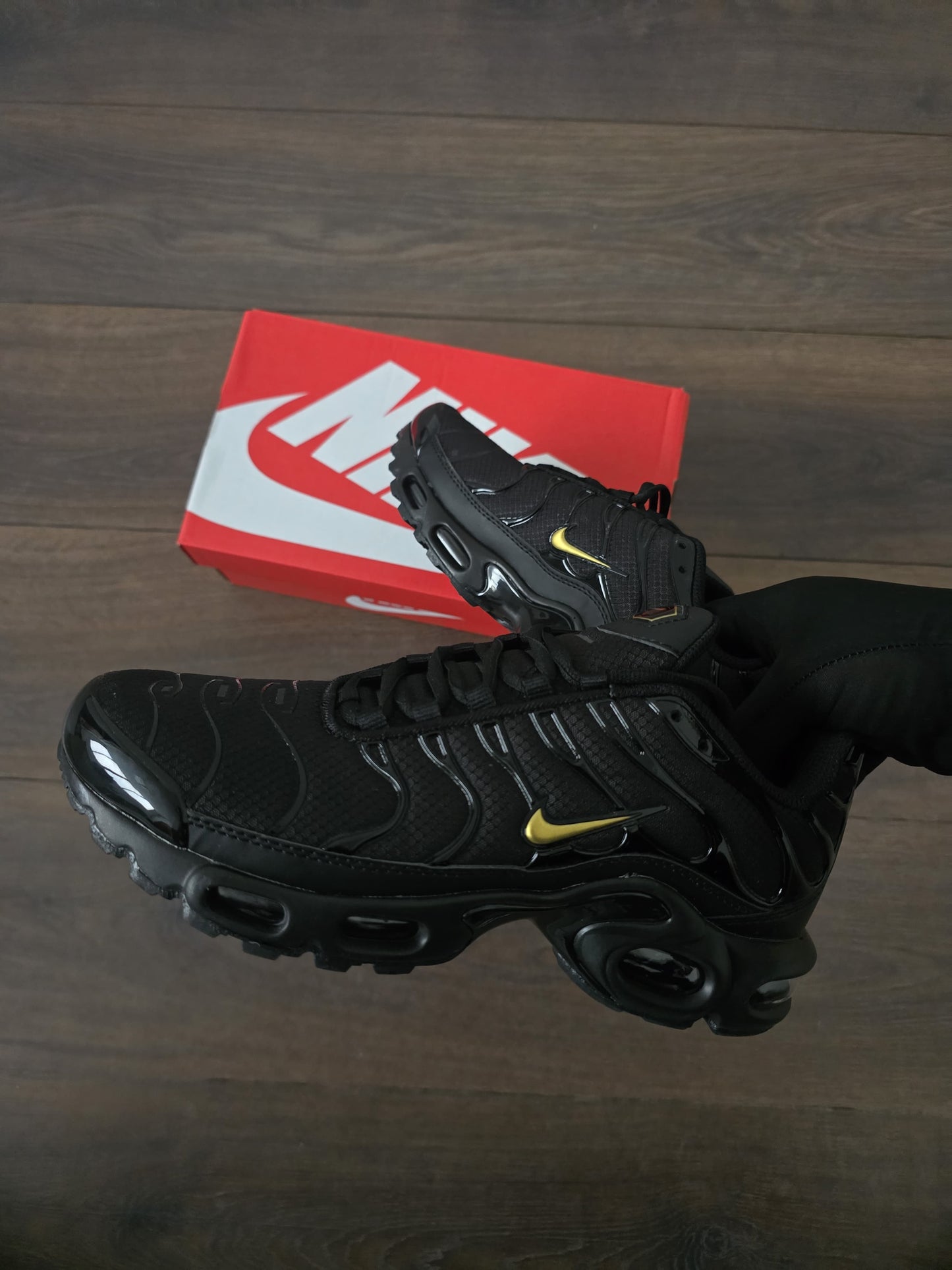 Tn negra logo oro