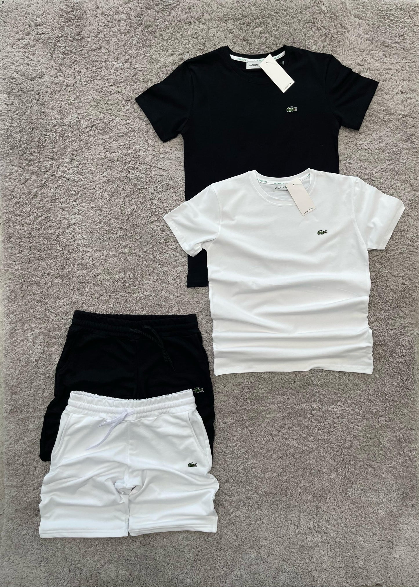 Conjunto pantalón corto LACOSTE blanco