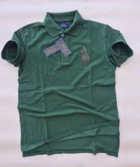 Polo Ralph Lauren verde logo gris
