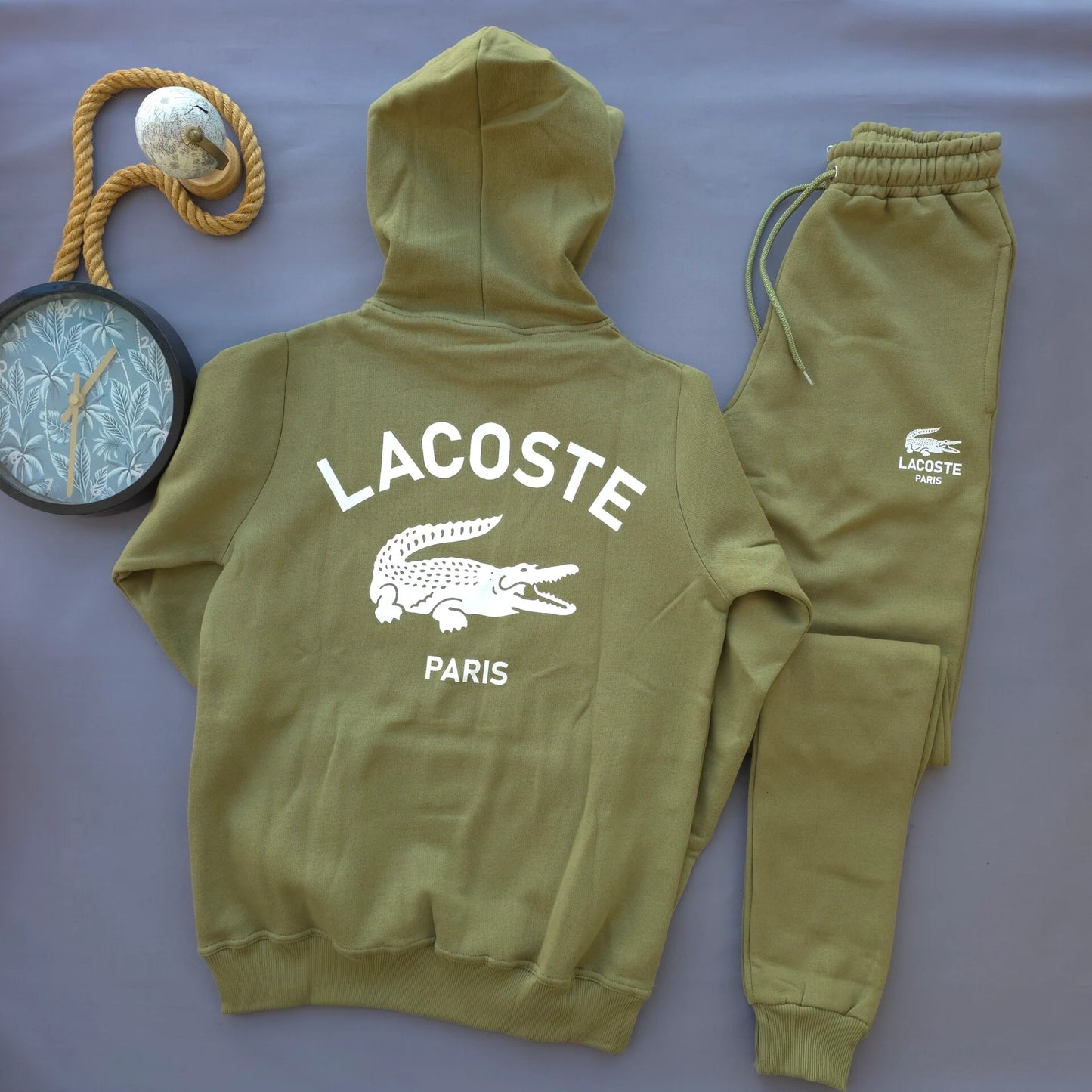 Chandal lacoste verde logo blanco