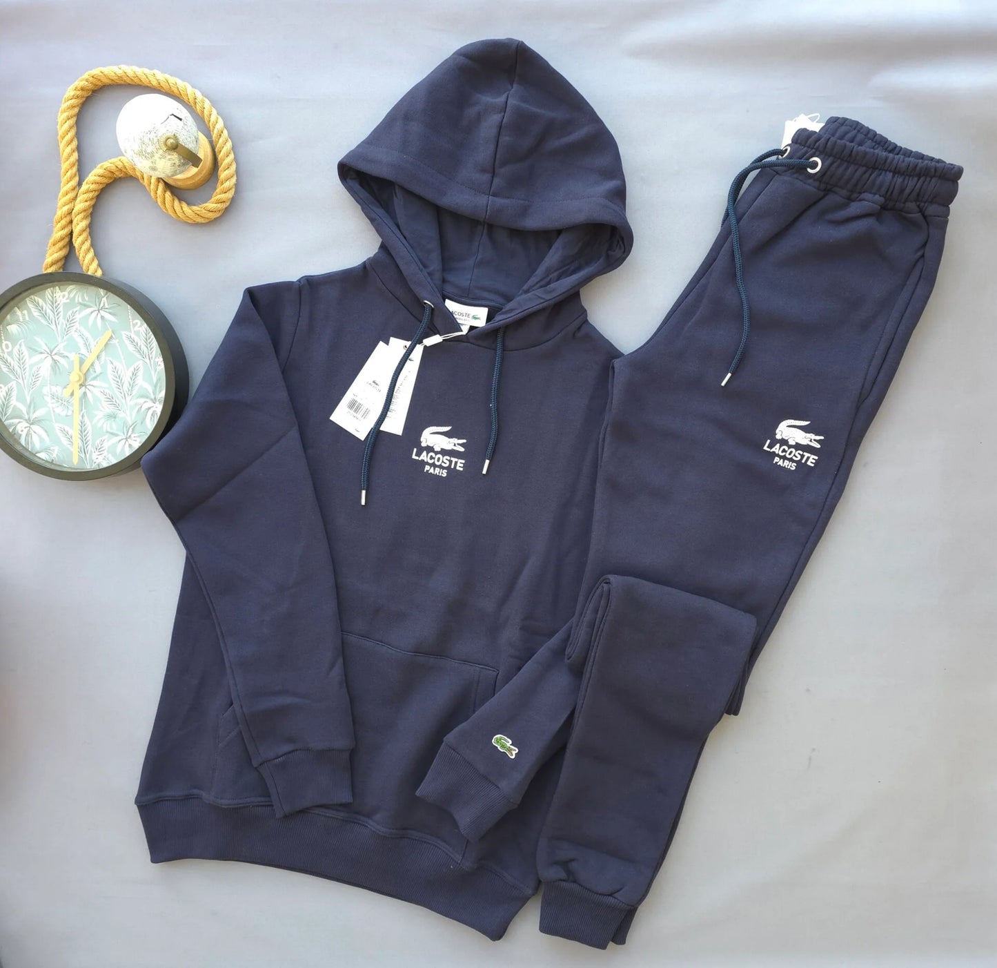 Chandal lacoste azul marino logo blanco