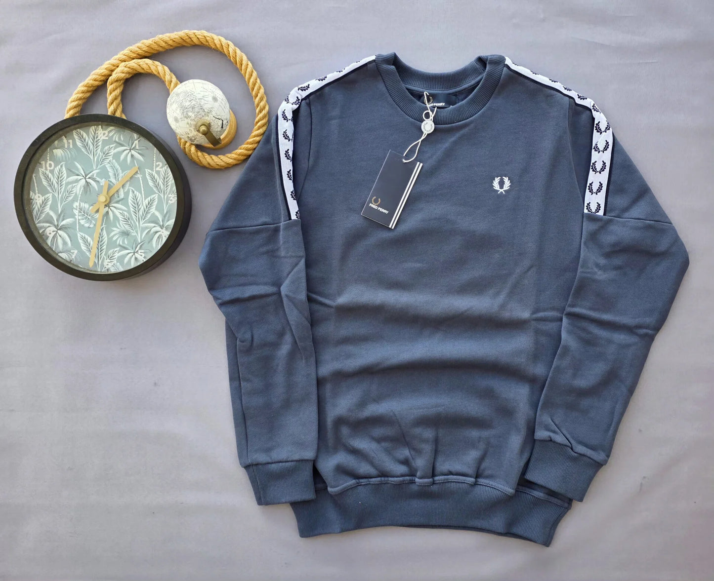 Sudadera FRED PERRY G5 azul marino logo blanco