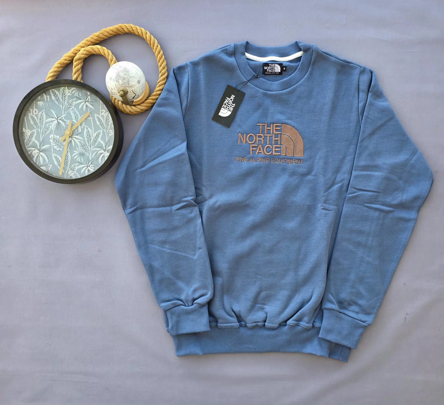 Sudadera North Face G5 azul marino logo marron