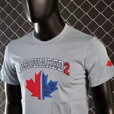 Camiseta DSQUARED2 gris logo azul y rojo