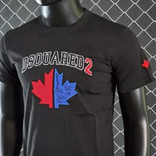 Camiseta DSQUARED2 negro logo azul y rojo