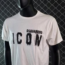 Camiseta DSQUARED2 blanco logo negro
