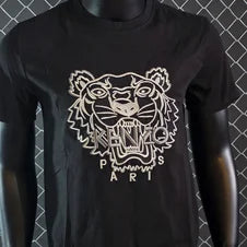 Camiseta Kenzo negro logo dorado