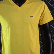 Camiseta lacoste amarilla logo verde