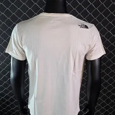 Camiseta north face crema logo negro