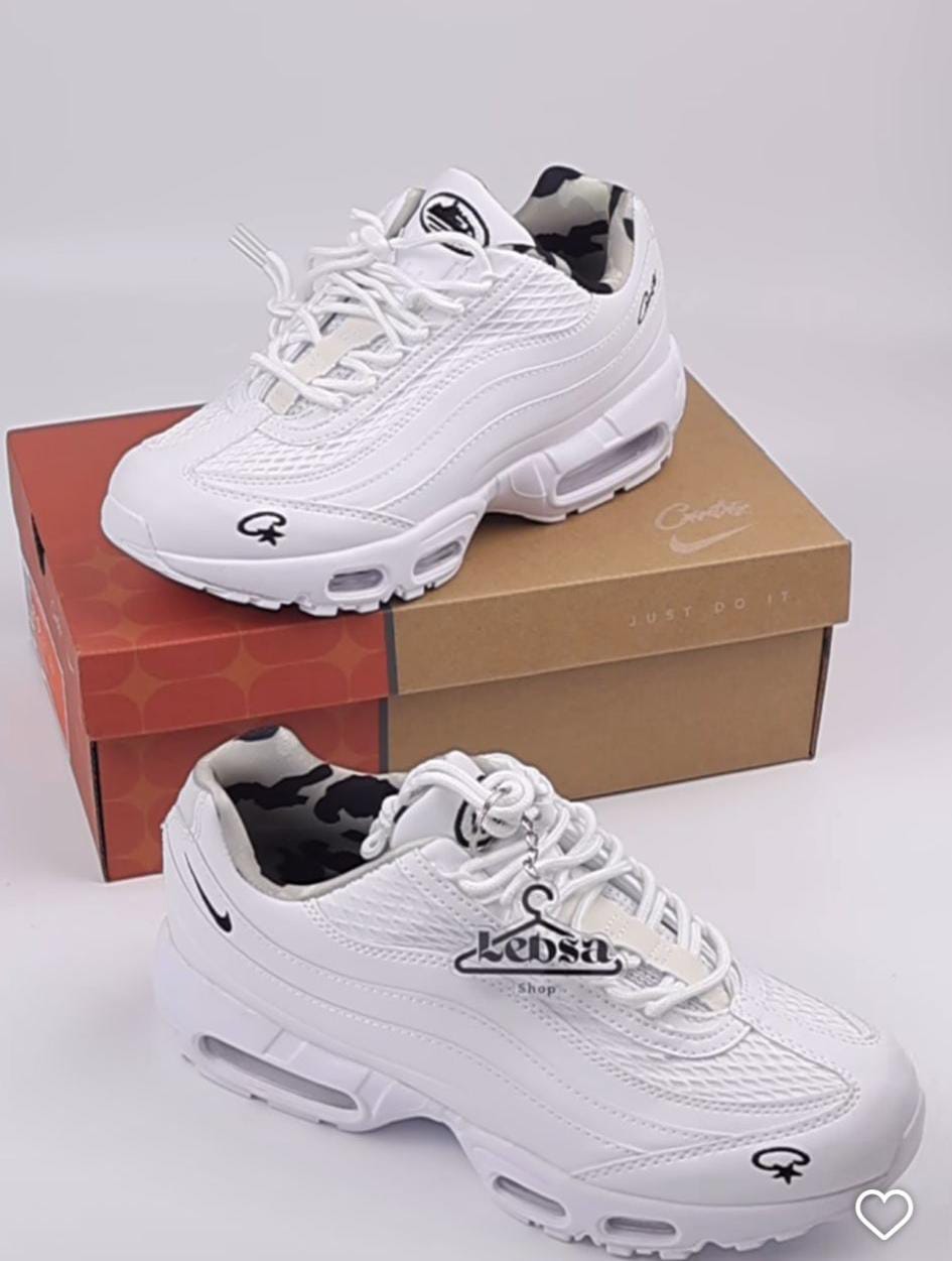 Air max 95 x Corteiz blancas logo negro
