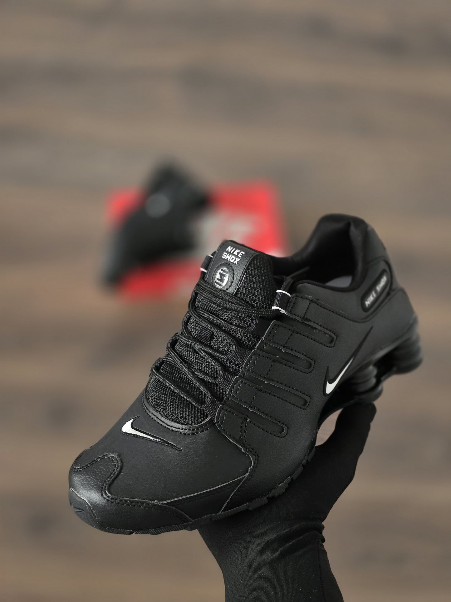 Nike shox nz negra logo blanco