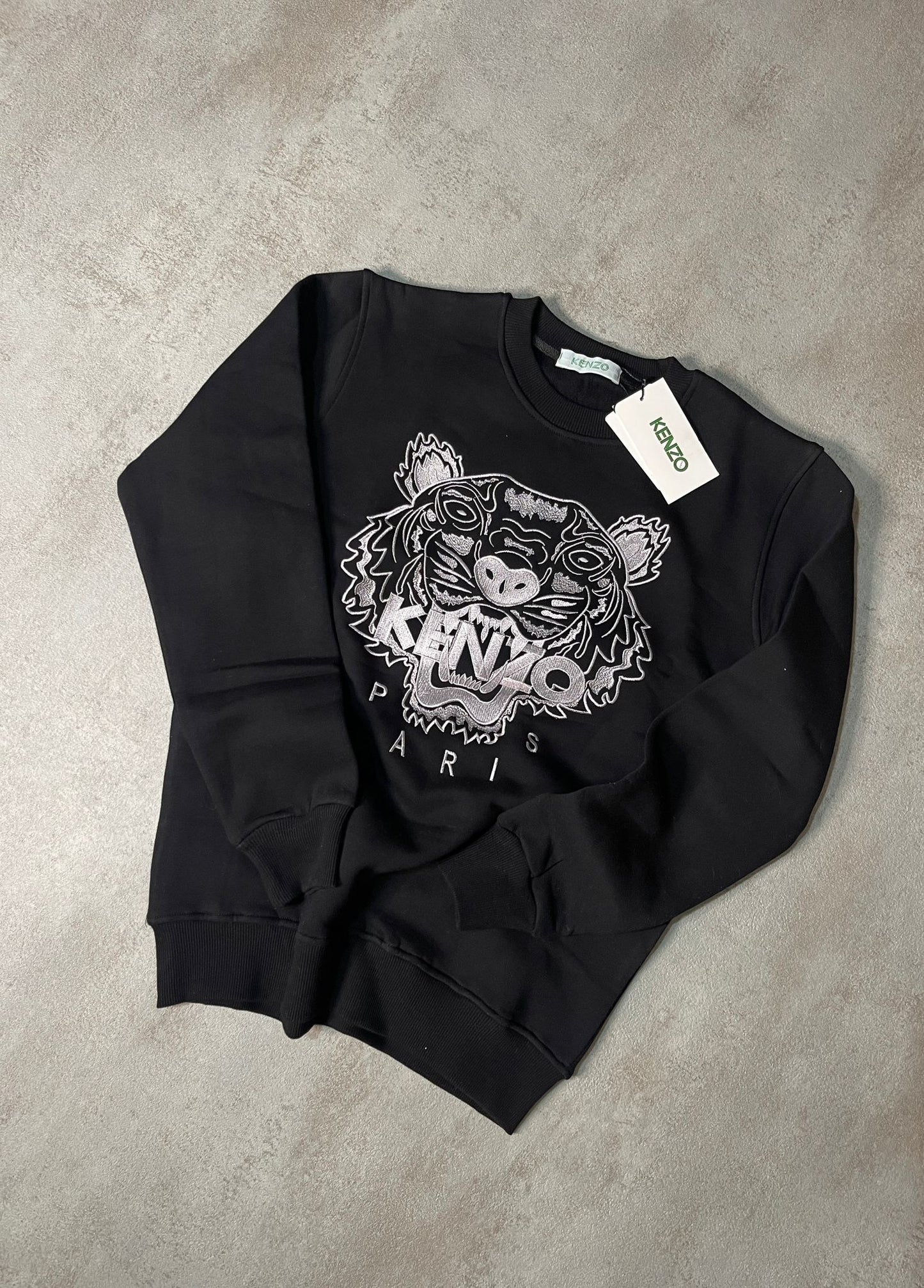 Sudadera KENZO negro logo gris