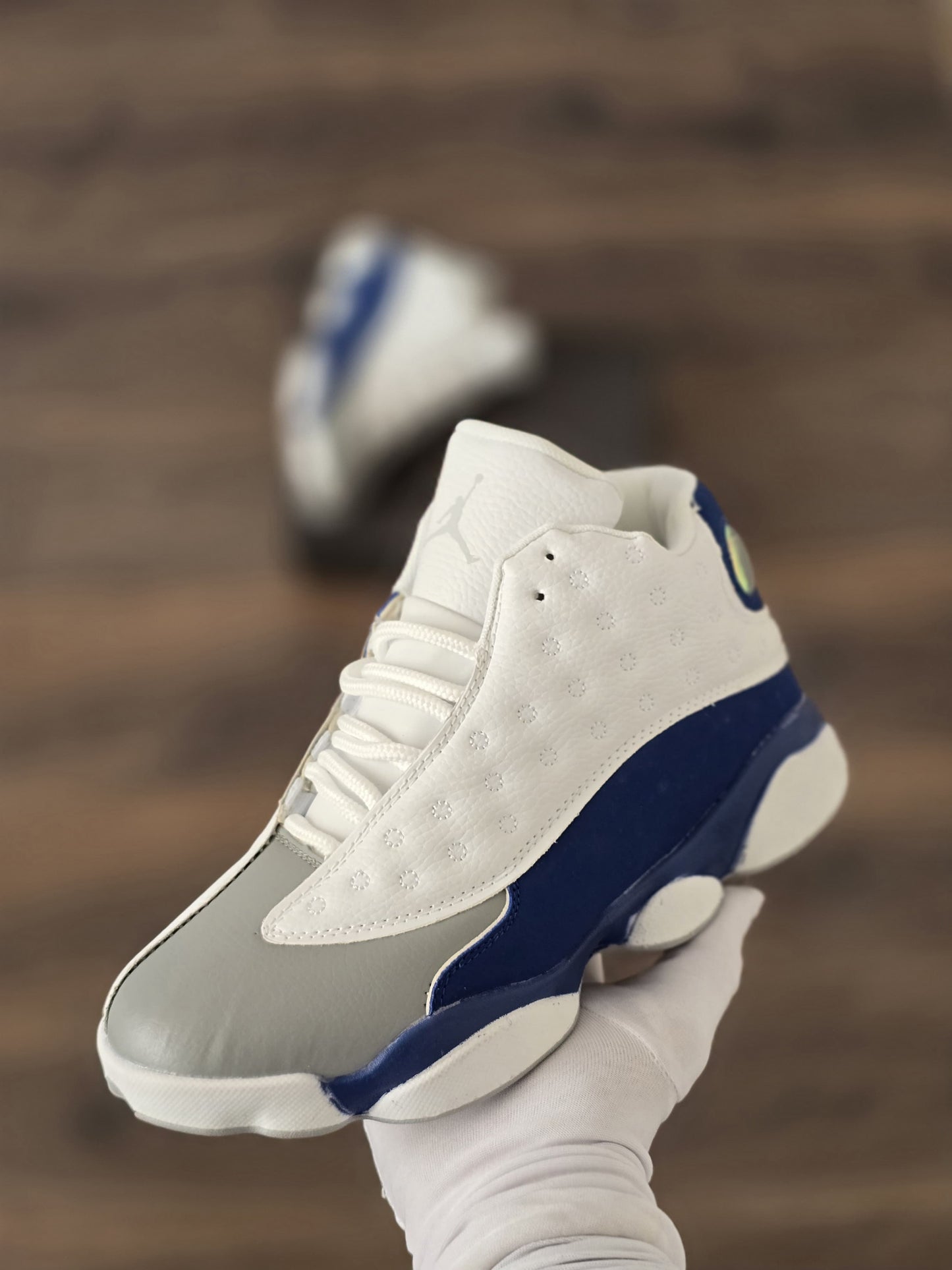 JORDAN 13 BLANCA AZUL GRIS