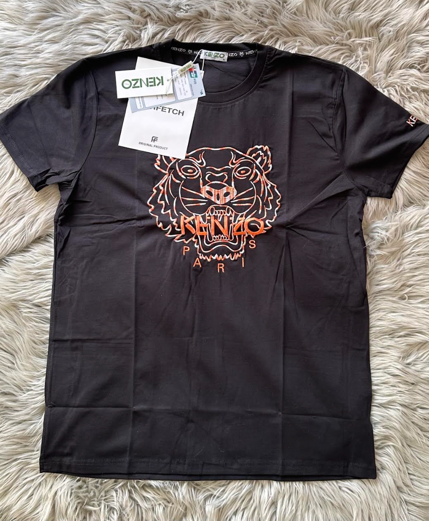 Camiseta kenzo logo naranja