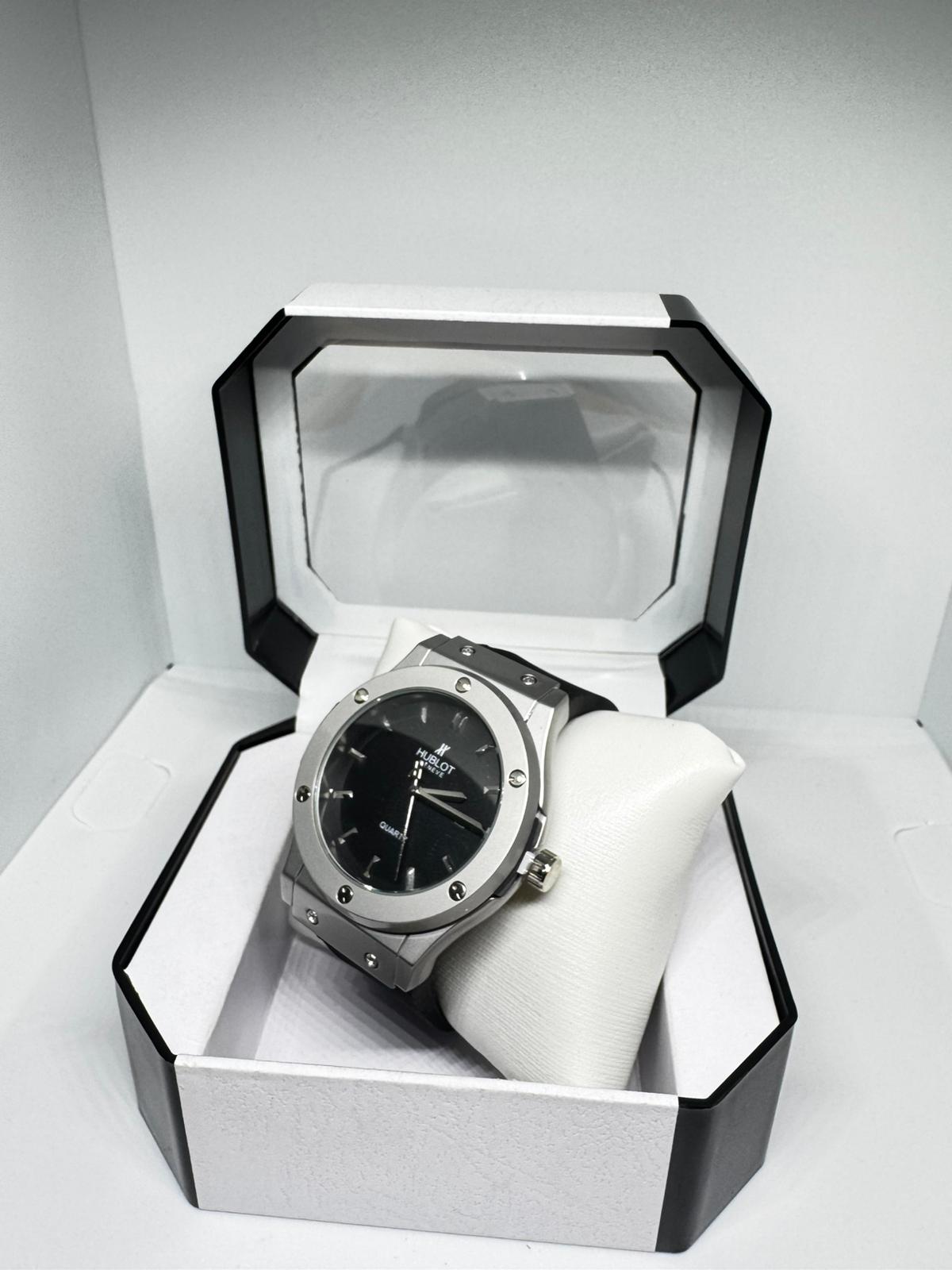 RELOJ HUBLOT NEGRO Y GRIS