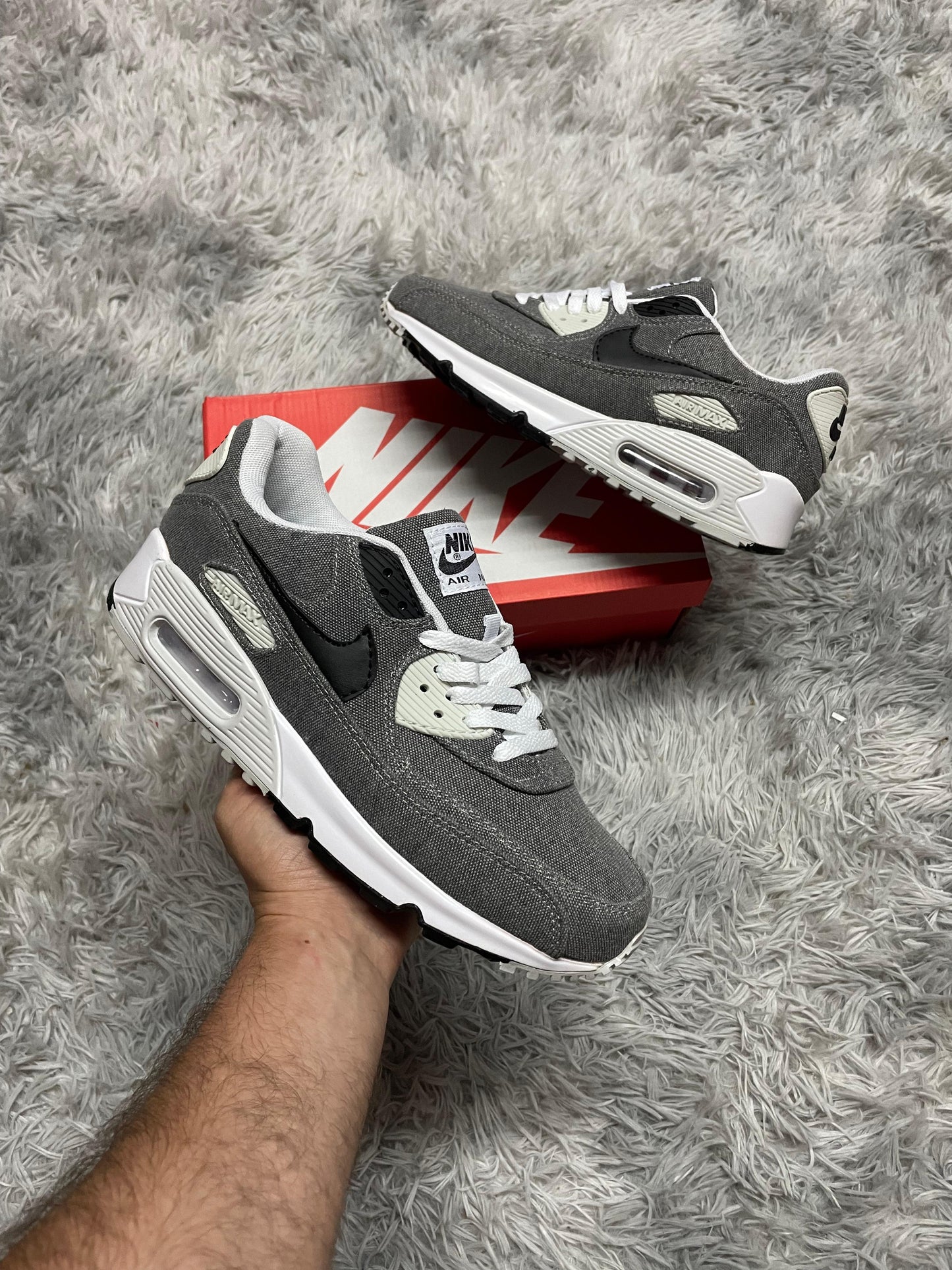 AIR MAX 90 GRIS NEGRO