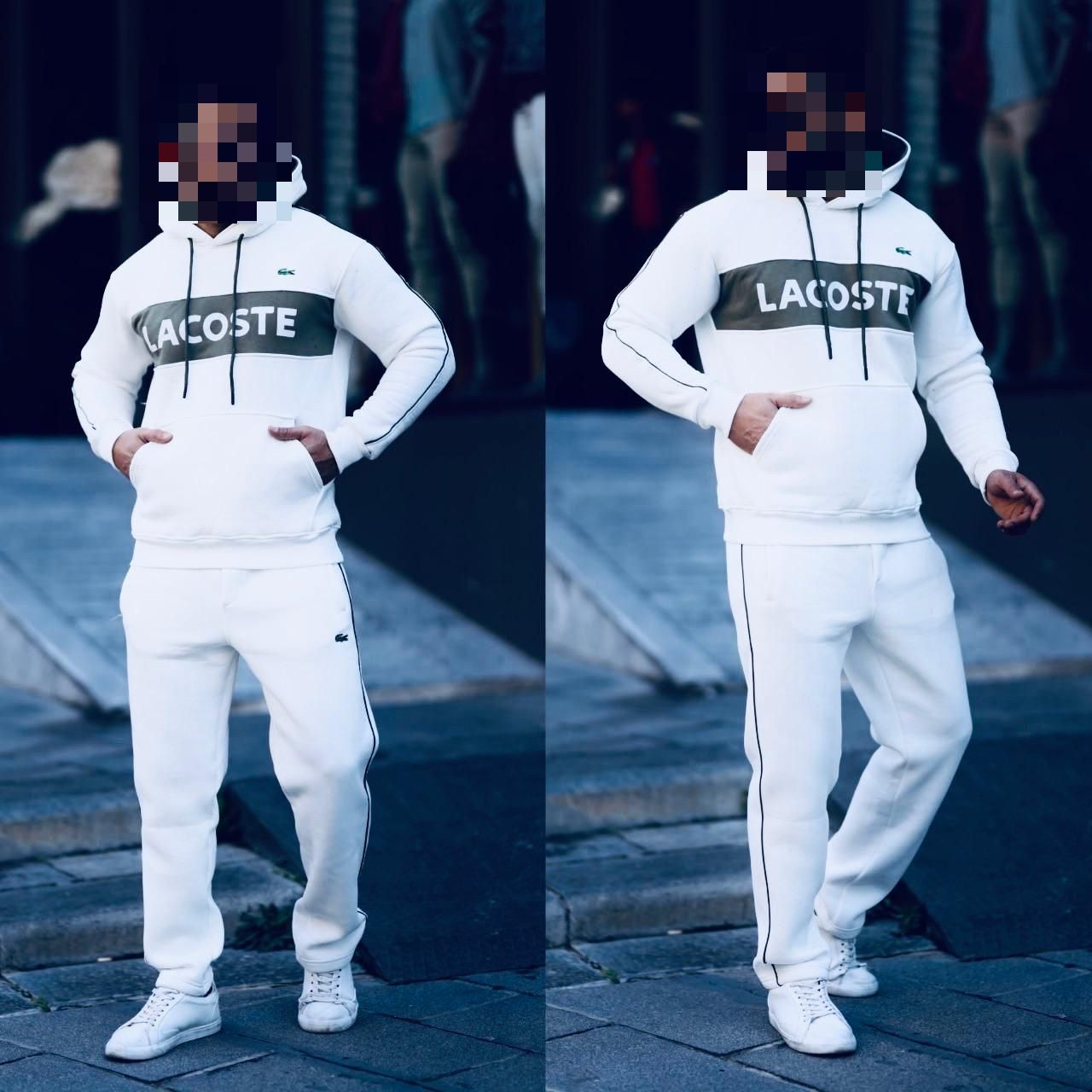 Chandals lacoste blanco letras