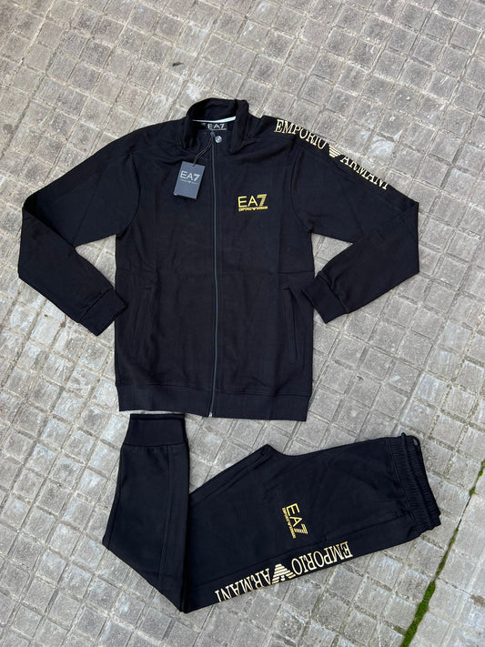 Chandal armani negro logo dorado