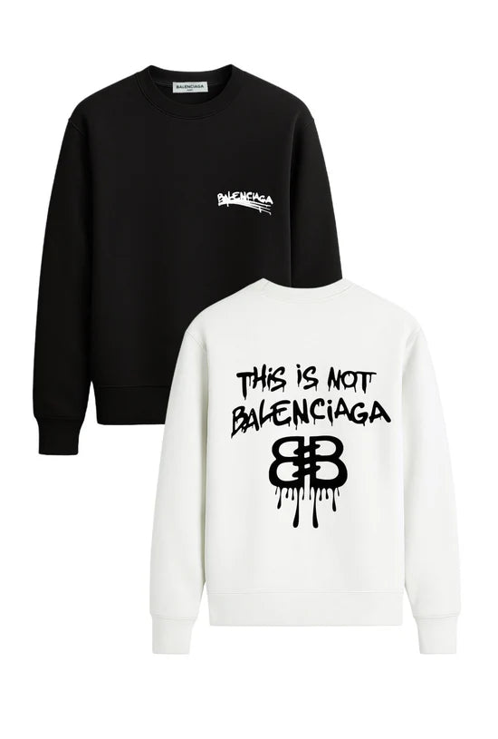 Sudadera BALENCIAGA blanco logo negro