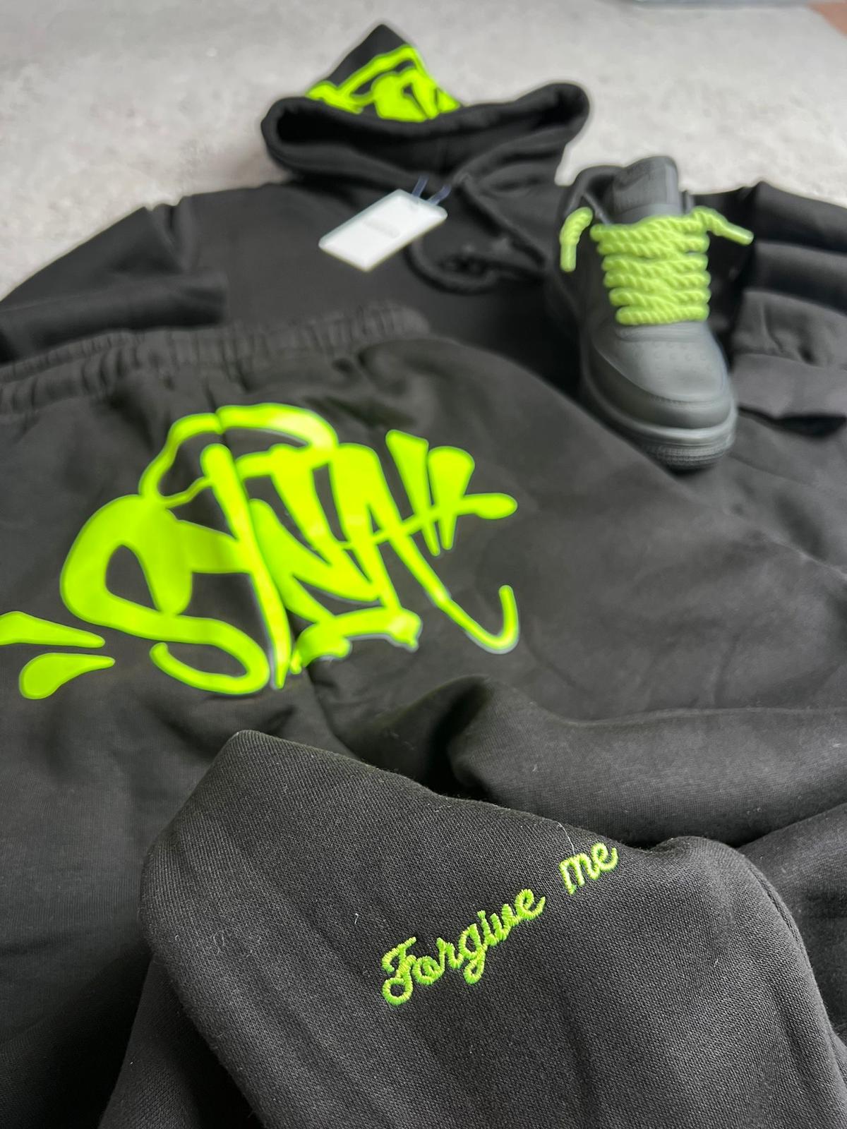 Chandal SYNA WORLD negro logo verde