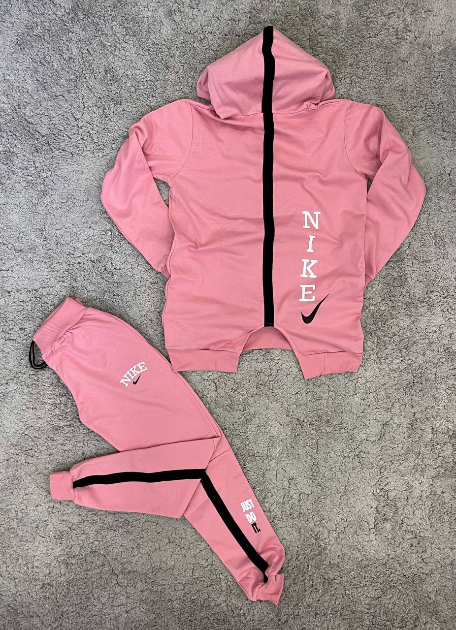 CHANDAL NIKE ROSA LOGO NEGRO Y BLANCO