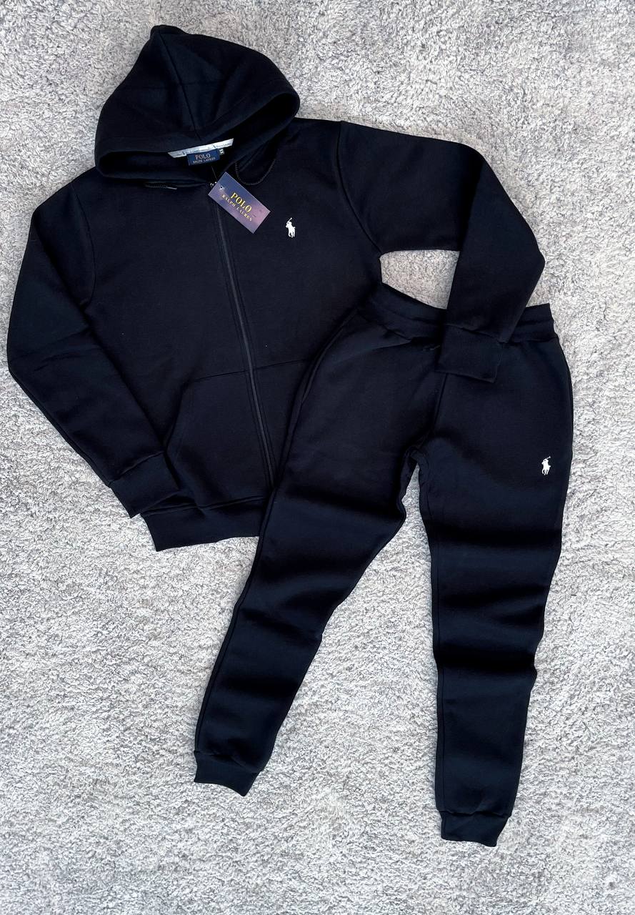 Chándal Ralph Lauren negro logo blanco