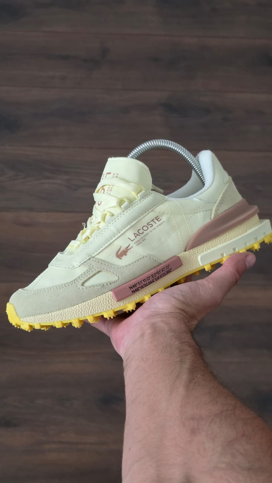 Lacoste blanca rosa
