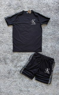 Conjunto verano calvin klein negro logo blanco