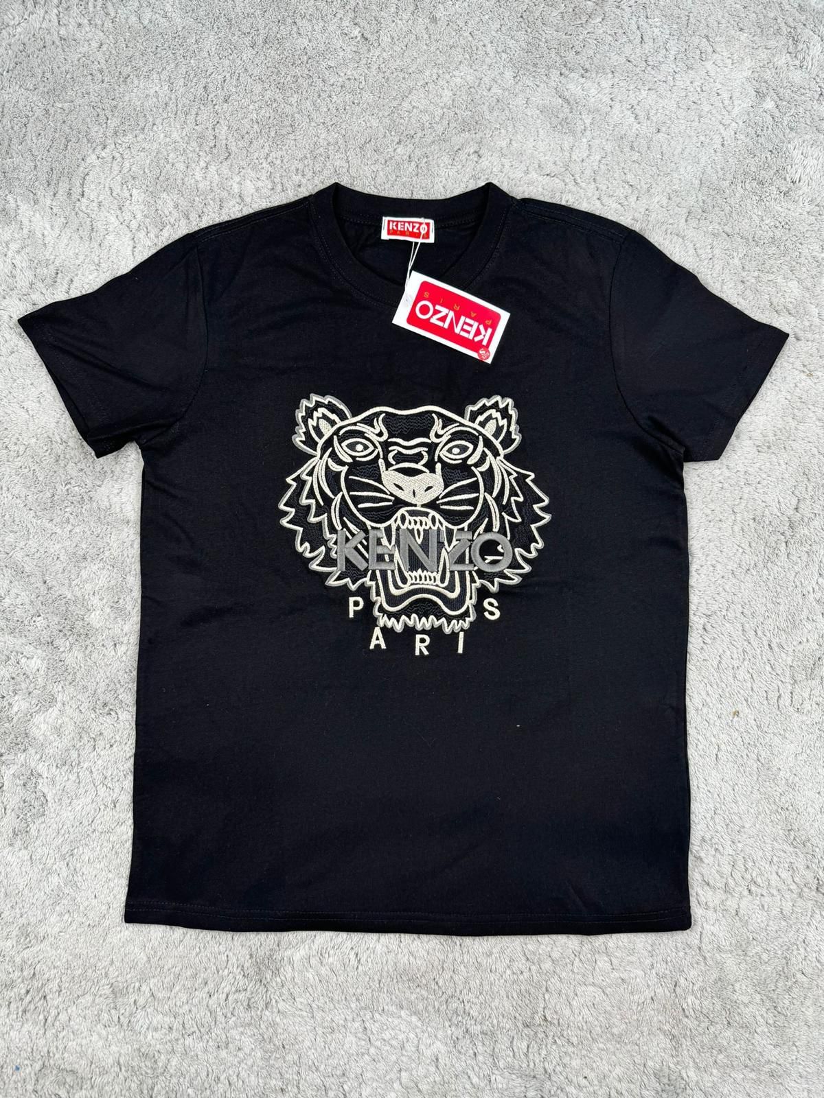 CAMISETA KENZO NEGRO LOGO GRIS