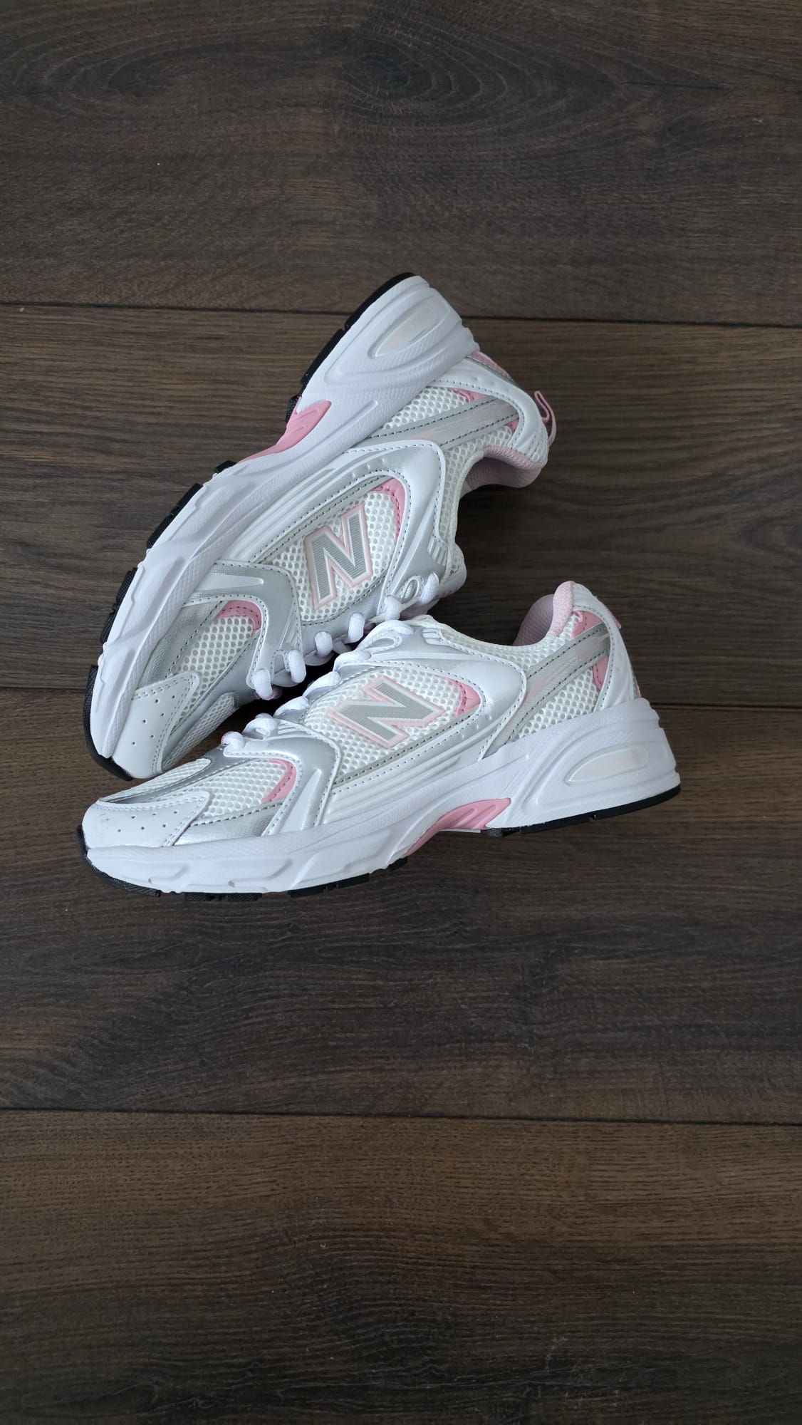 New balance 530 blanca rosa