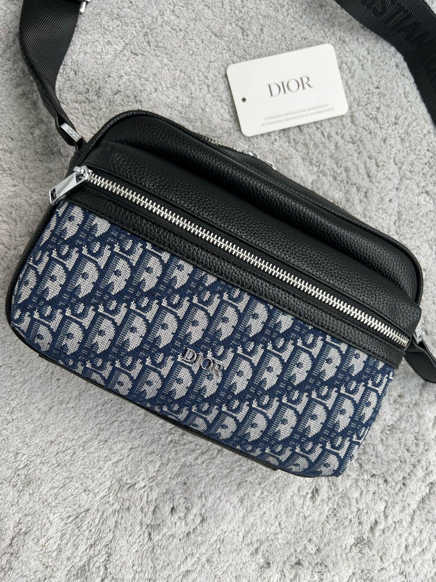BANDOLERA DIOR azul y negra