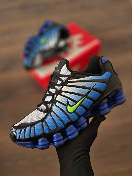 Shox azul logo verde