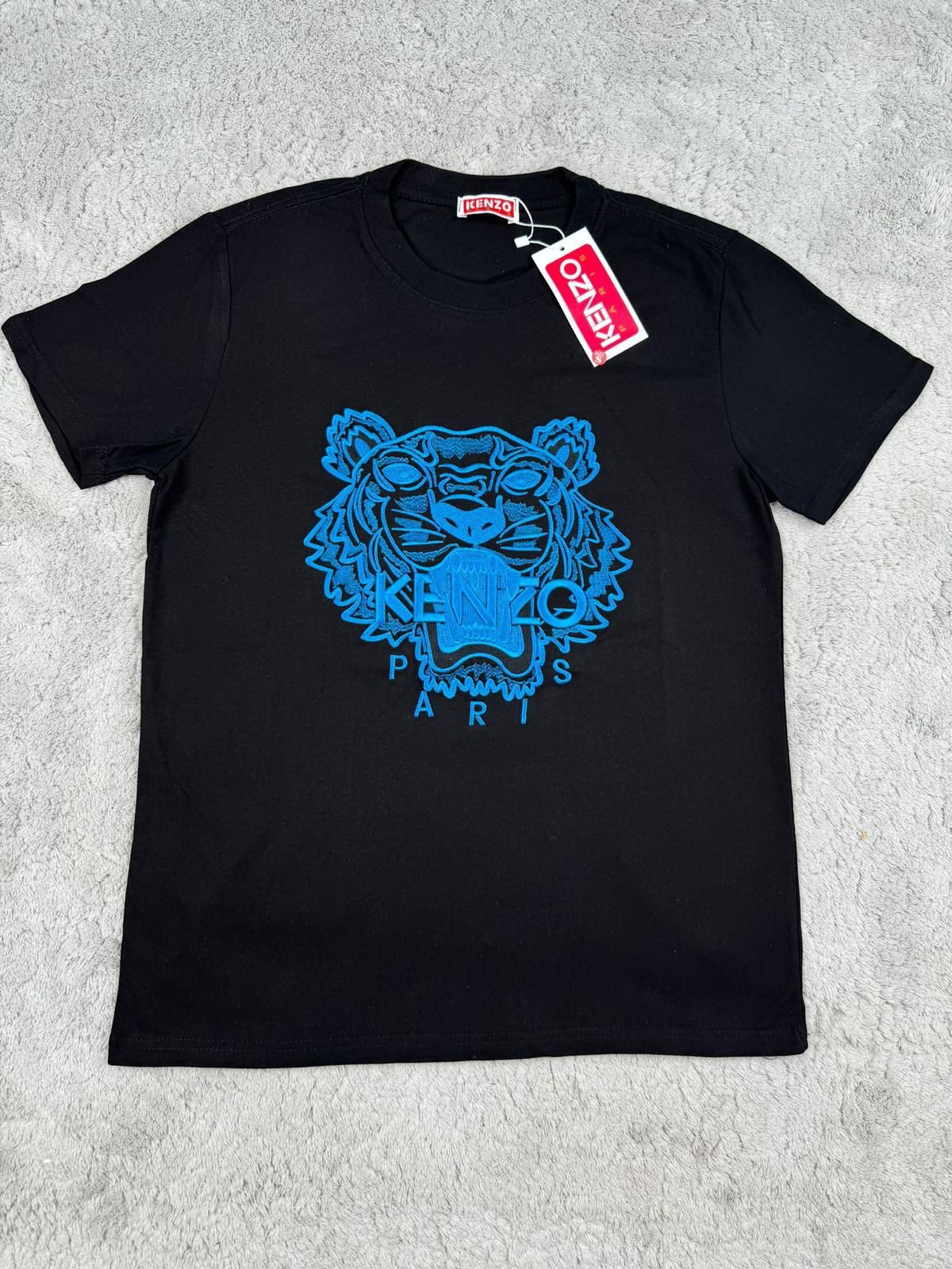 CAMISETA KENZO NEGRA LOGO AZUL