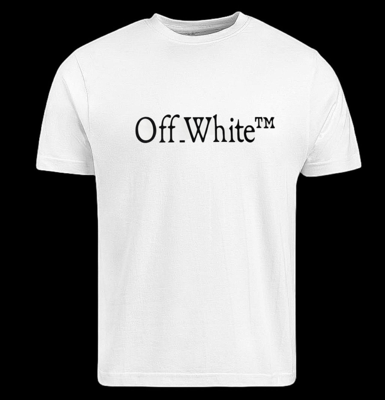 Camiseta off white blanca logo negro