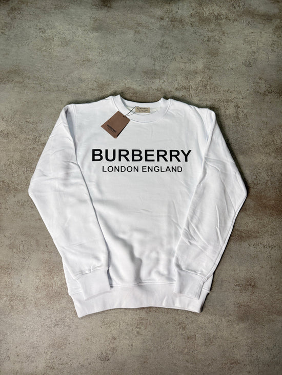 Sudadera BURBERRY blanco logo negro