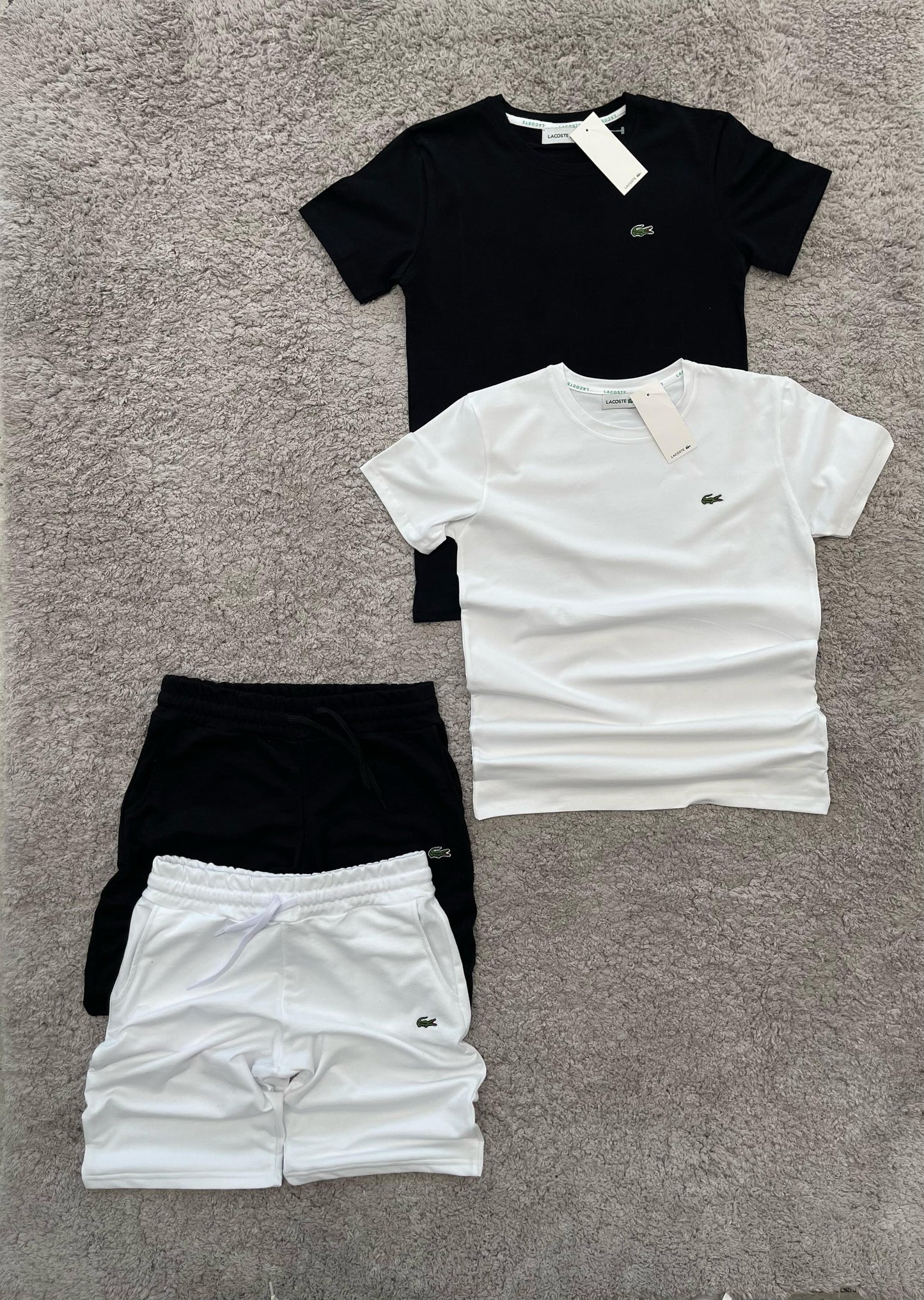 Conjunto pantalón corto LACOSTE blanco