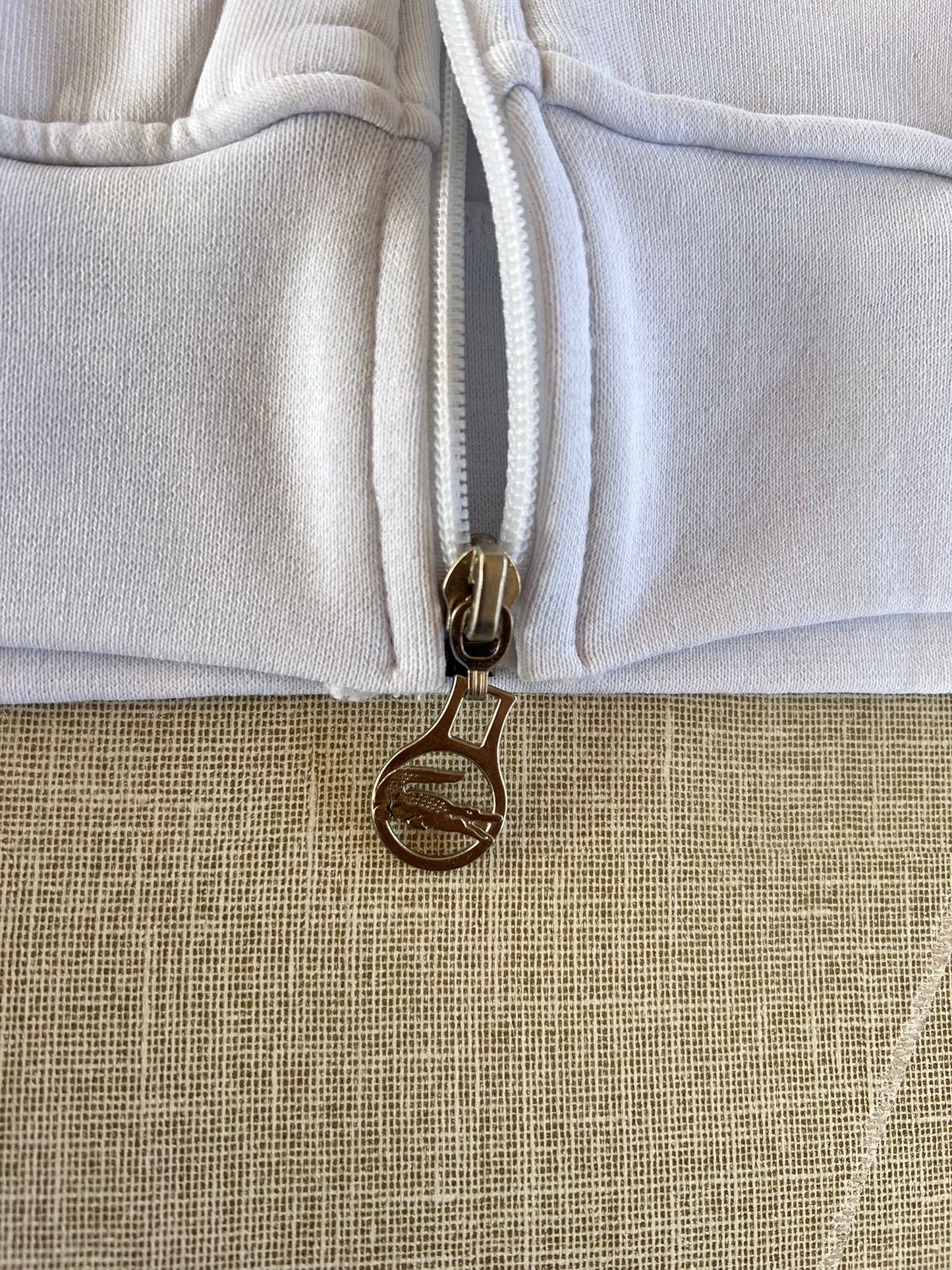 Chandal Lacoste blanco logo verde