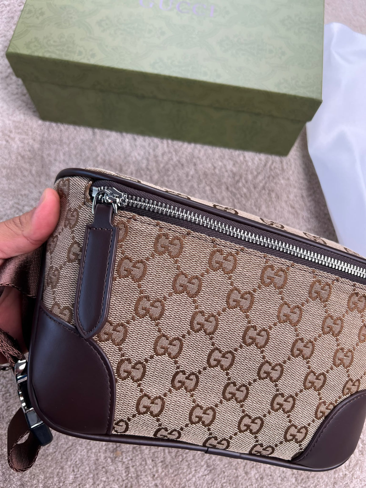 Bandolera Gucci marron logos