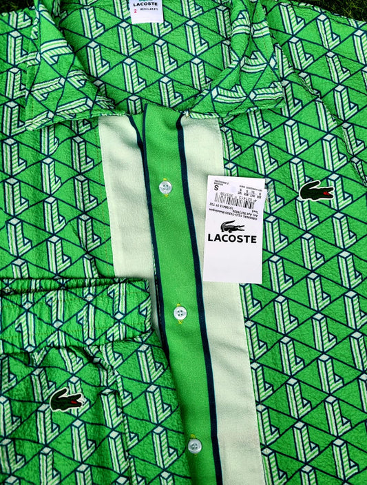 Conjunto lacoste verde y blanco
