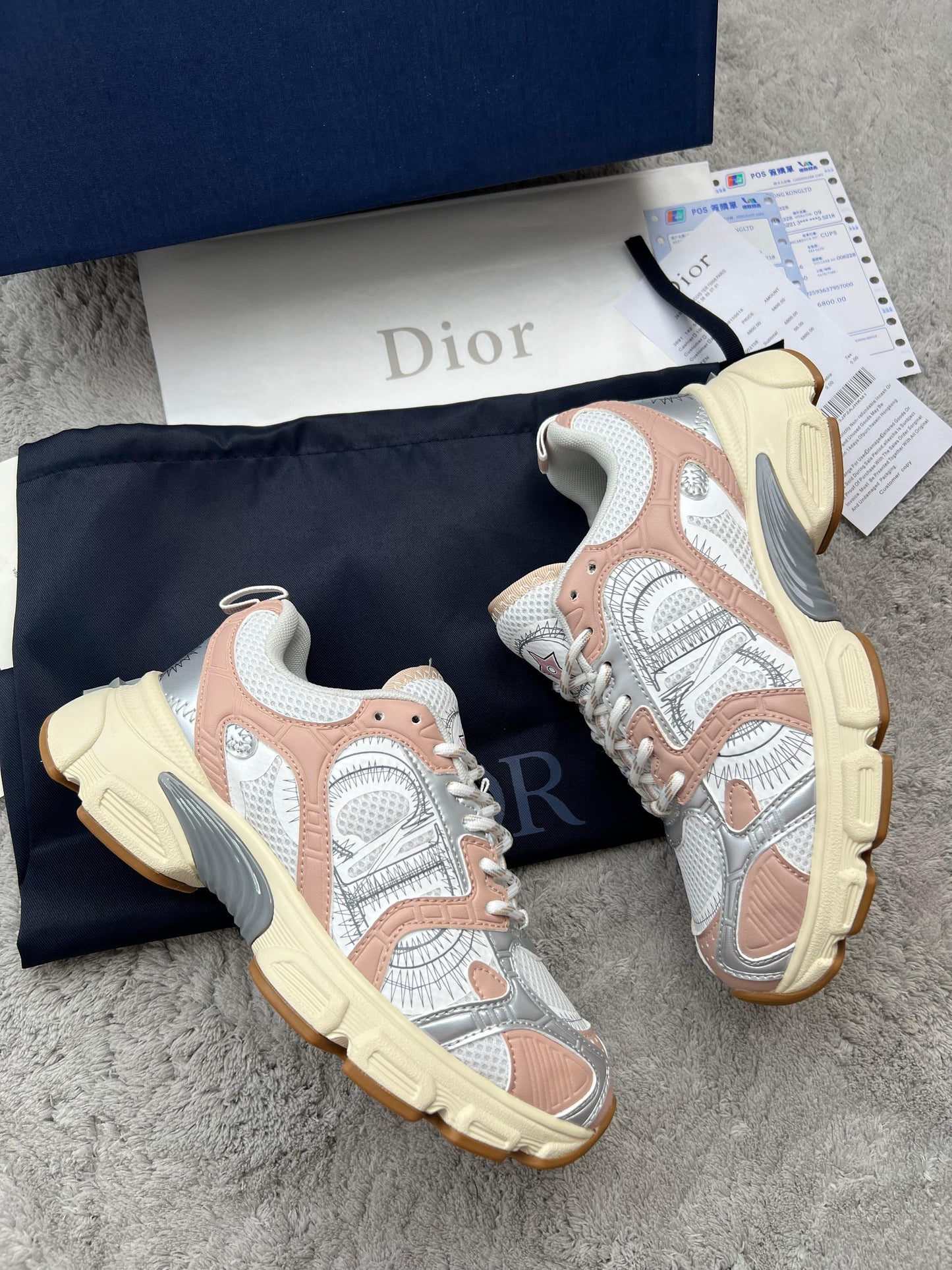 DIOR CHRONO blancas y rosas detalles plateados